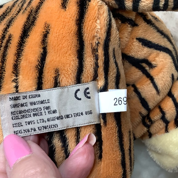 KEEL TOYS Plush Striped Tiger Foldable Pillow Stuffed Animal Toy - Picture 12 of 14